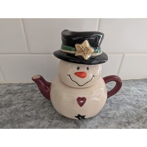 Bella Casa By Ganz Cute Snowman Teapot